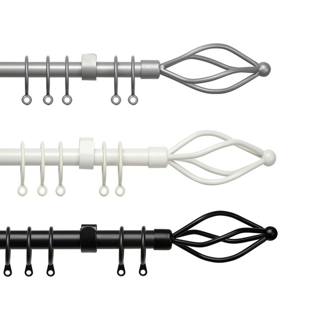 Speedy County 3 Sided 19mm Bay Window Metal Curtain Pole Sets 420cm