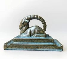 American Encaustic Tiling Co New York- Ram Paperweight- C. 1920s