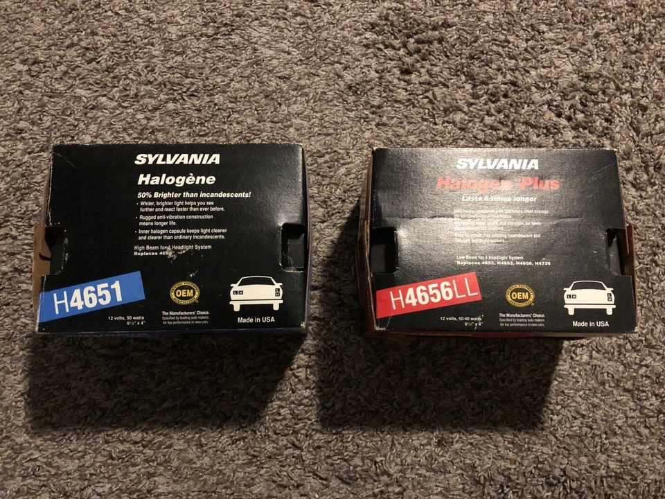 Sylvania галогенные фары дальнего света H4651 и H4656Ll галогенные плюс ближний свет XL1 - Изображение 2 из 4