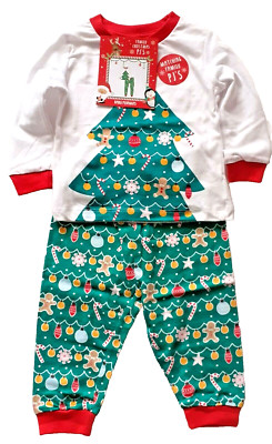 Babys Christmas Pyjamas - Christmas Tree - Age 9-12 Months - Brand New