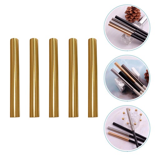 5 Pcs Metal Manicure Cap Zinc Alloy Brush Caps Lightproof Pen Topper Miss