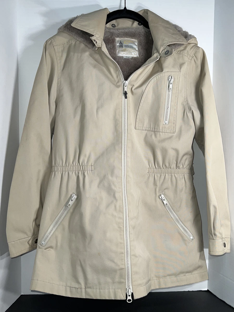 Vintage Women s LONDON FOG Hooded Winter to Spring Fur Lined Coat
