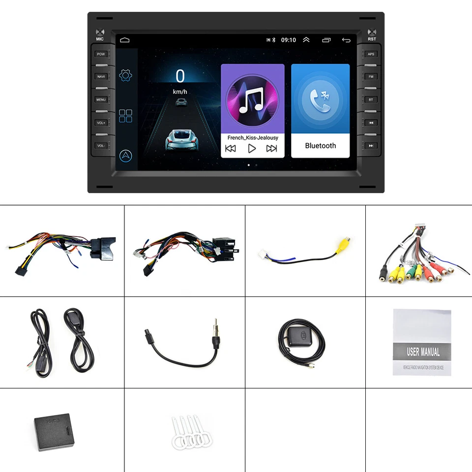 7'' Android 12 Autoradio Navi Für VW SKODA PASSAT BORA POLO JETTA MK4 CITI CHICO - Bild 2 von 4