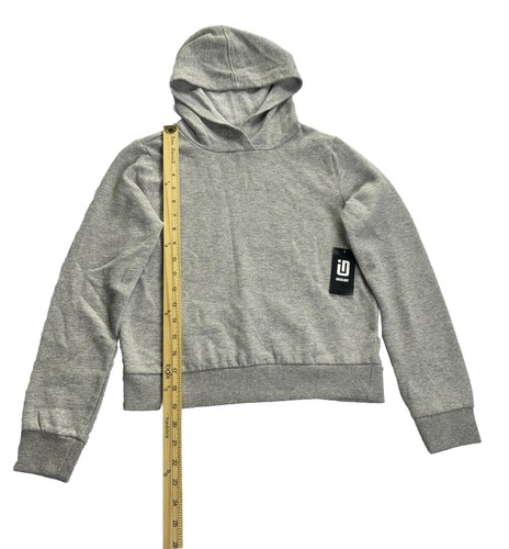 Ideology Girls' Solid Pullover Fleece Lined Hoodie, Gray, Size L (14), $40, NWT - Picture 4 of 6
