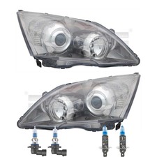 Scheinwerfer Set Grau inkl. Premium Lampen für Honda CR-V III RE_ mit LWR Motor