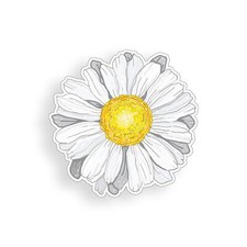 White Daisy flower Sticker Decal
