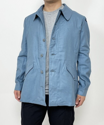 New 60-70s Swedish Civil Defence work jacket M59 denim military coat army blue - Picture 4 of 15