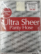 6 Packs Ultra Sheer Pantyhose 100 Nylon Stocking Queen Size Off White