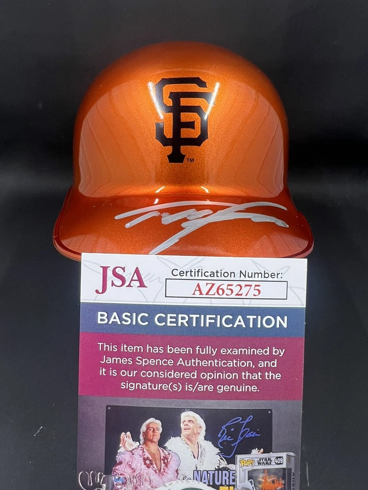 Tyler Fitzgerald Signed Mini San Francisco Giants Batting Helmet JSA - Image 2 of 3