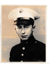 wwii B W photograph of US marine soldier 8x10 Haynes Studio