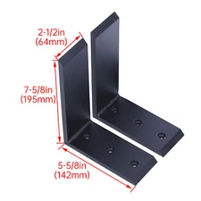 2 Heavy Duty Black Steel Countertop Support Brackets Mantel Shelf L Corbel