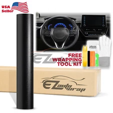 Leather Grain Black Furniture Cabinet Vinyl Car Wrap Sticker Decal Film Sheet