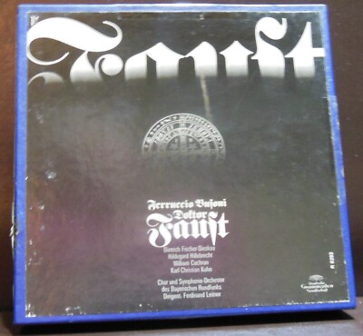 Busoni Doktor Faust Box Set ~ Leitner ~ 4 Track 7 1/2 IPS 2x Reel ~ Leader Tape
