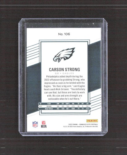 2022 Donruss Elite #106 Carson stark rot #/399 - Bild 2 von 2