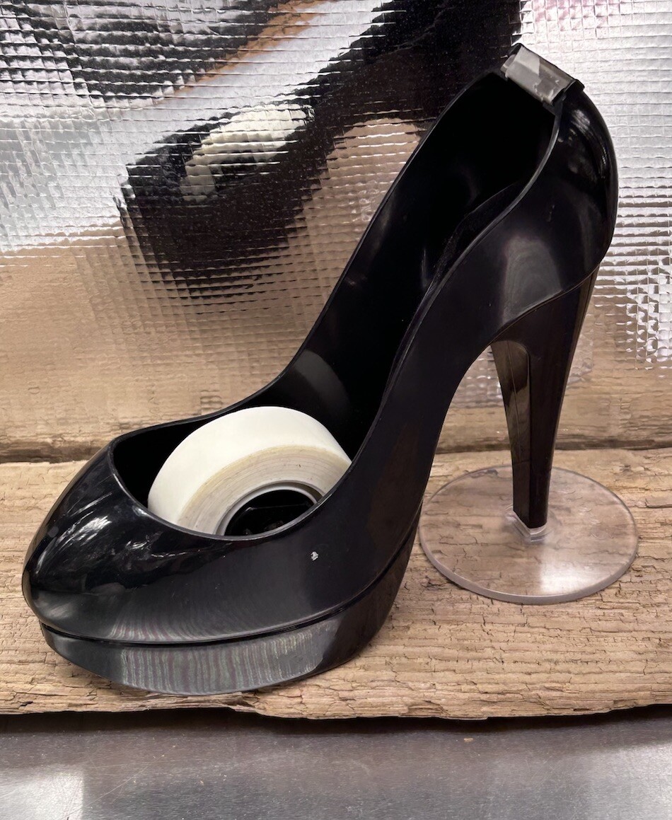 Tape Dispenser Desk Accessory Black Stiletto Novelty Gift Tape Holder Gift-image