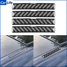 4Pcs Real Carbon Fiber Exterior Car Roof Cover Trim For Benz S-Class W222 13-20