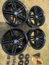 Audi A5 B9 19 S Line Alloy Wheels Black Gloss Spacers 8W0601025
