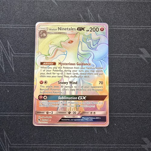 Alolan Ninetales GX (Secret) 225/214 Sm-Lost Thunder Holo NM/M