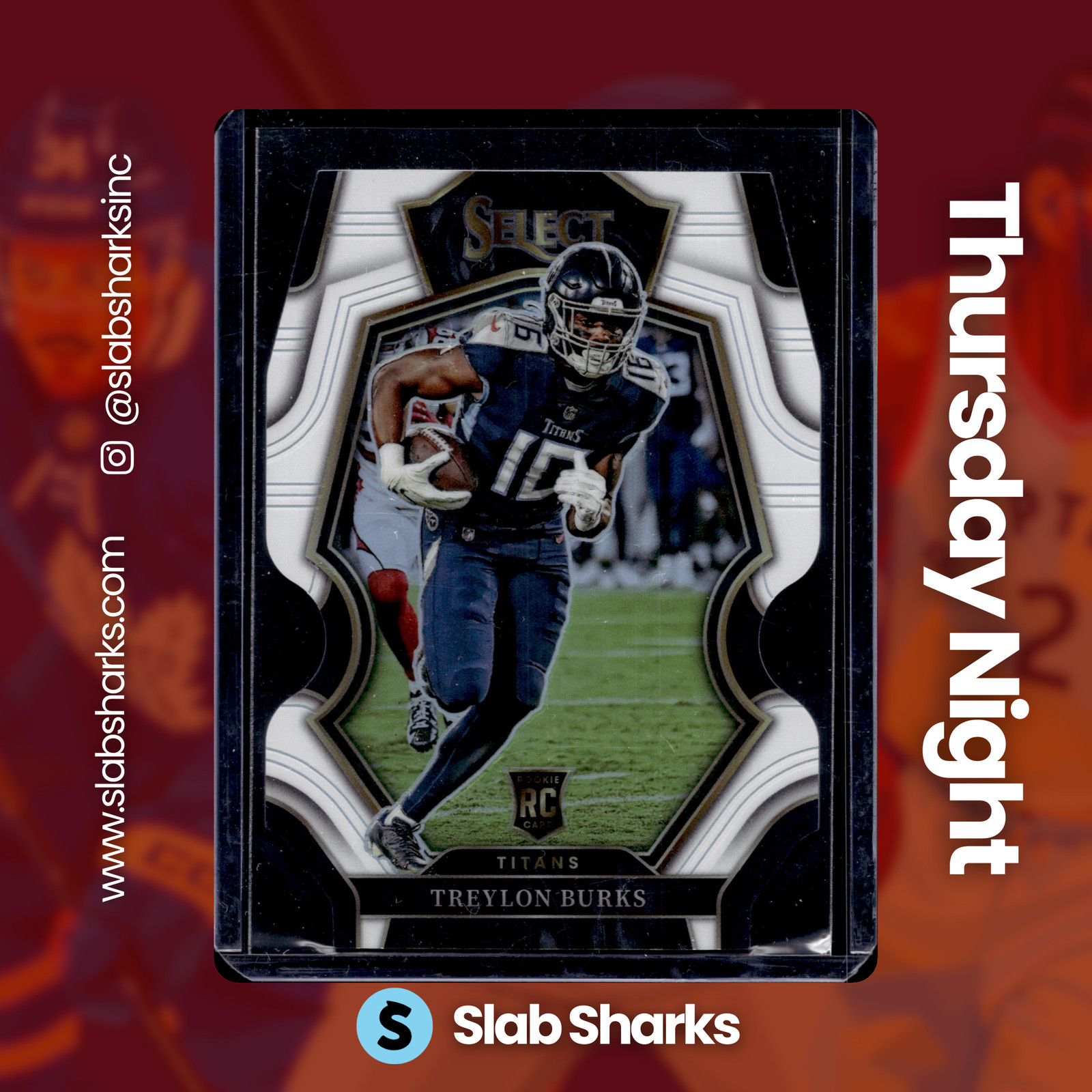 2022 PANINI SELECT #195 TREYLON BURKS WHITE PRIZM DIE CUT RC PREMIER LEVEL /49