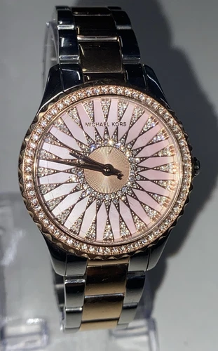 Mk6894 Orologio da polso donna MICHAEL KORS LAYTON ACCIAIO ORO ROSA SWAROVSKI