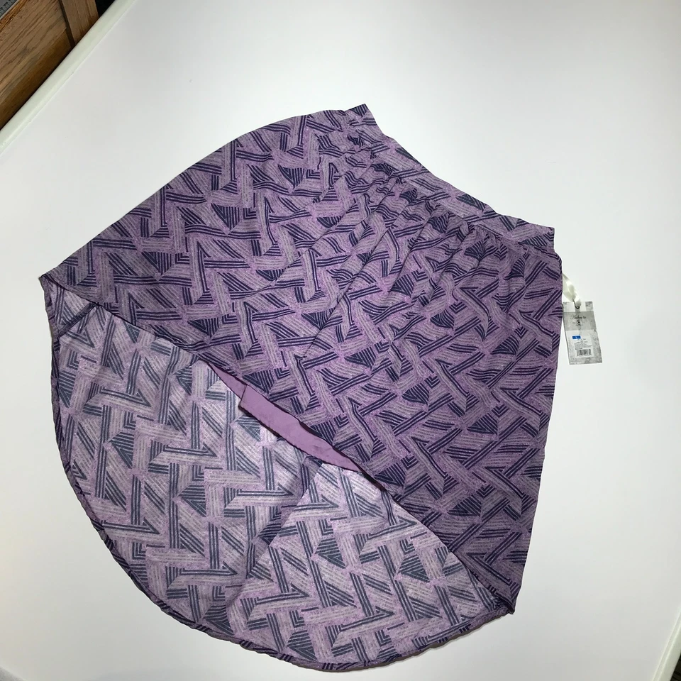 NUEVO Converse One Star Mujer Estampado Púrpura Plisado Dobladillo Alto-Bajo Elástico Grande Foto 2 de 4