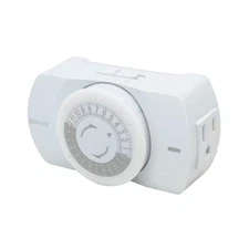 24 Hour Heavy Duty Indoor Plug-In Grounded Outlet Mechanical Timer
