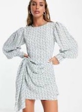 Ghospell ASOS Long Sleeve Mini Dress In Vintage Floral XS NEW! 