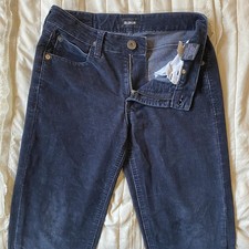 Hudson Pants Youth 10 Navy Blue Corduroy Straight Leg Jeans 5 Pocket Casual