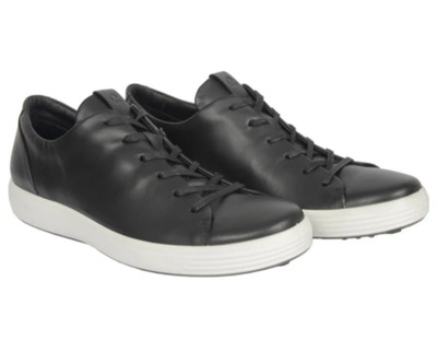 NWOB!! Ecco Men's Soft 7 Nordstrom Black Leather Golf Shoes Size 7 - 7.5