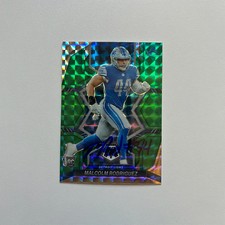 2022 Panini Mosaic #400 MALCOLM RODRIGUEZ Autographed Rookie Card - Green