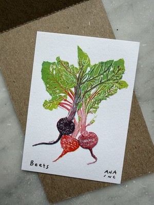 new ''BEETS'' - NYBG food Anastasia Inciardi Machine Mini Print - free ship