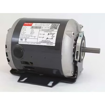 Dayton 3K771 Belt Drive Motor, 1 Speed, Open Dripproof, Cradle Base Mount, 1/4