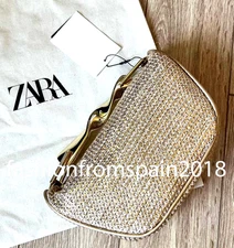 ZARA NEW WOMAN MINI BAG WITH METALLIC HANDLE GOLDEN 6239/510/254