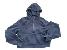 lululemon Scuba Oversized Half-Zip Hoodie Black LW3DM4S Womens XS/S