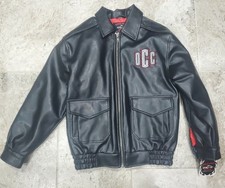 VINTAGE 2004 NEW ORANGE COUNTY CHOPPERS FAUX LEATHER JACKET YOUTH SIZE 10-12