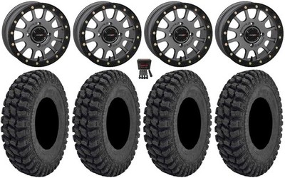System 3 SB-5 14'' Wheels Grey 30'' Warrior AT Tires Renegade Outlander