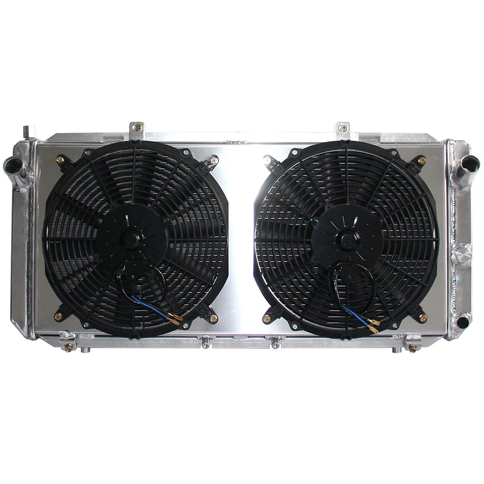 Radiador de aluminio + cubierta de ventilador para Toyota MR2 Turbo 2,0 L 91-95 L4 2 filas MT 40 mm Foto 2 de 4