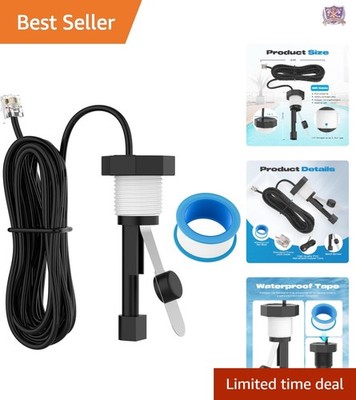 Pool Flow Switch Metal 15ft Cable Compatible Hayward Salt System Easy Install