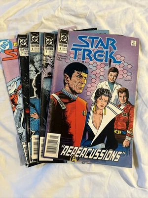 LOT VINTAGE De 5 BANDES DESSINÉES STAR TREK #4 #5 #6 #7 #5 DC 1984-1990 - Photo 1/4
