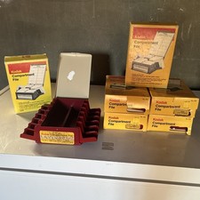 Lot Of 6 Red Kodak Compartment File 35mm Storage Vintage