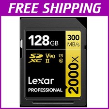 128GB UHS-II Memory Card - 300MB/s Read Speed for Professional Quality 8K Video