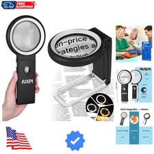 Magnifying Glass with Light and Stand, 10x Large Lighted Magnifying Glass 18 ...