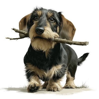 6x Sticker Dachshund Car Sticker 9x9cm Teckel Dachshund Dog Cute Set