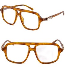 GUCCI GG2052S Horsebit 2052 Brown Clear 013 Style Unisex Pilot Sunglasses