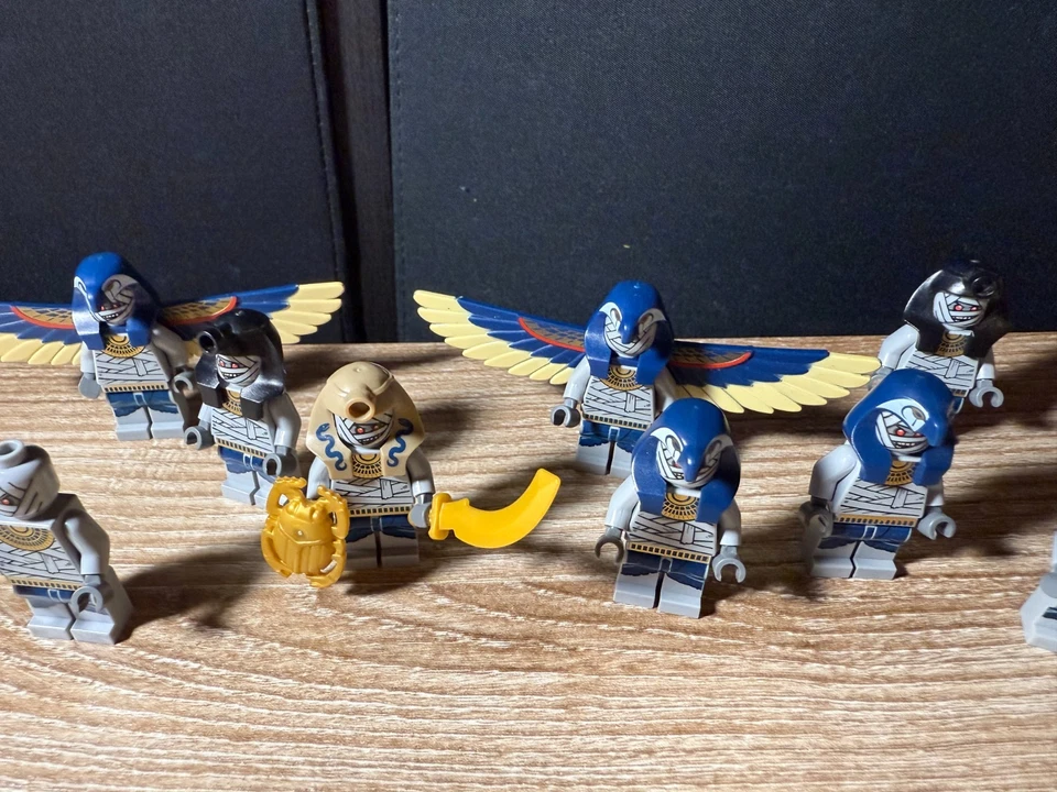 LEGO PHARAOH'S QUEST MOMIA GUERRERO LOTE DE 9 FIGURAS ALADAS  Foto 3 de 4