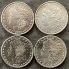 4 Morgan Silver Dollars 1878 1880 1882 1884 90% Silver