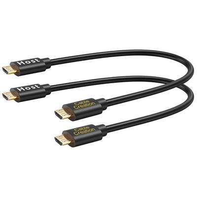 CableCreation Micro USB OTG Kabel 20 cm Schwarz