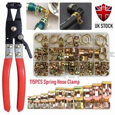 115PCS Car Fuel Line Spring Hose Clamp Clip Water Pipe Air Tube Fastener 6-22mm