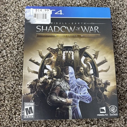 Middle Earth: Shadow of War Gold Edition PS4 CIB W/ Manual - PlayStation 4