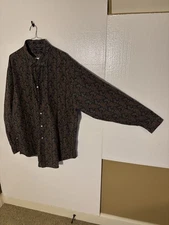 Daniel Cremieux Collection Men's XXL Paisley 100% Cotton Long Sleeve Shirt